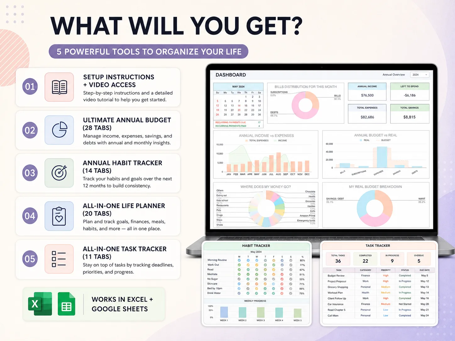 The Ultimate Life Organizer - What Will You Get, 5 Powerful Tools Overview